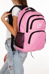 Newish Polo Su Geçirmez 4 Gözlü Pembe Lise Kız Sırt Çantası