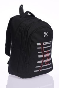 Fiyaka Nil-05 Terletmeyen Ortopedik Sırt Destekli 4 Gözlü Siyah Lise Unisex Sırt Çantası