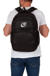 Newish Polo Su Geçirmez 4 Gözlü Siyah Lise Unisex Sırt Çantası