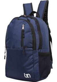 Bagacar Su Geçirmez 3 Gözlü Lacivert Lise Unisex Sırt Çantası