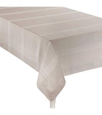 Linens Basic Pamuk-Polyester 160 x 220 cm Dikdörtgen Masa Örtüsü Bej
