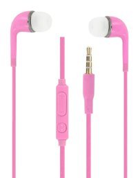 PH26 ‎Ecout-Fil-Rose Silikonlu Mikrofonlu 3.5 mm Jak Kablolu Kulaklık Pembe