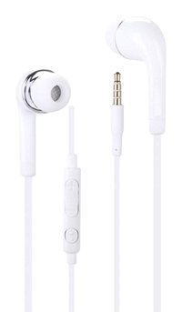 PH26 ‎Ecout-Fil-Blanc Silikonlu Mikrofonlu 3.5 mm Jak Kablolu Kulaklık Beyaz