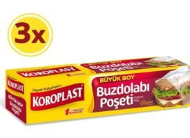 Koroplast Büyük Düz Buzdolabı Poşeti 3x20'li