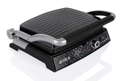 Arnica GH26250 Diamond 6 Dilim Granit Çıkartılabilir Plaka Siyah Izgaralı Tost Makinesi