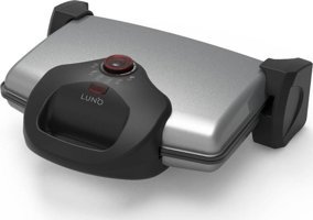 Luno LT39007X01 6 Dilim Teflon Çıkartılabilir Plaka Gri Izgaralı Tost Makinesi