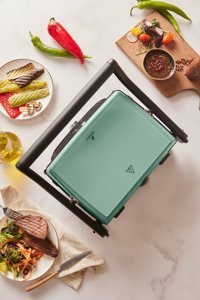Karaca Gastro Grill 6 Dilim Granit Çıkartılabilir Plaka Çift Taraflı Blue Mist Izgaralı Tost Makinesi