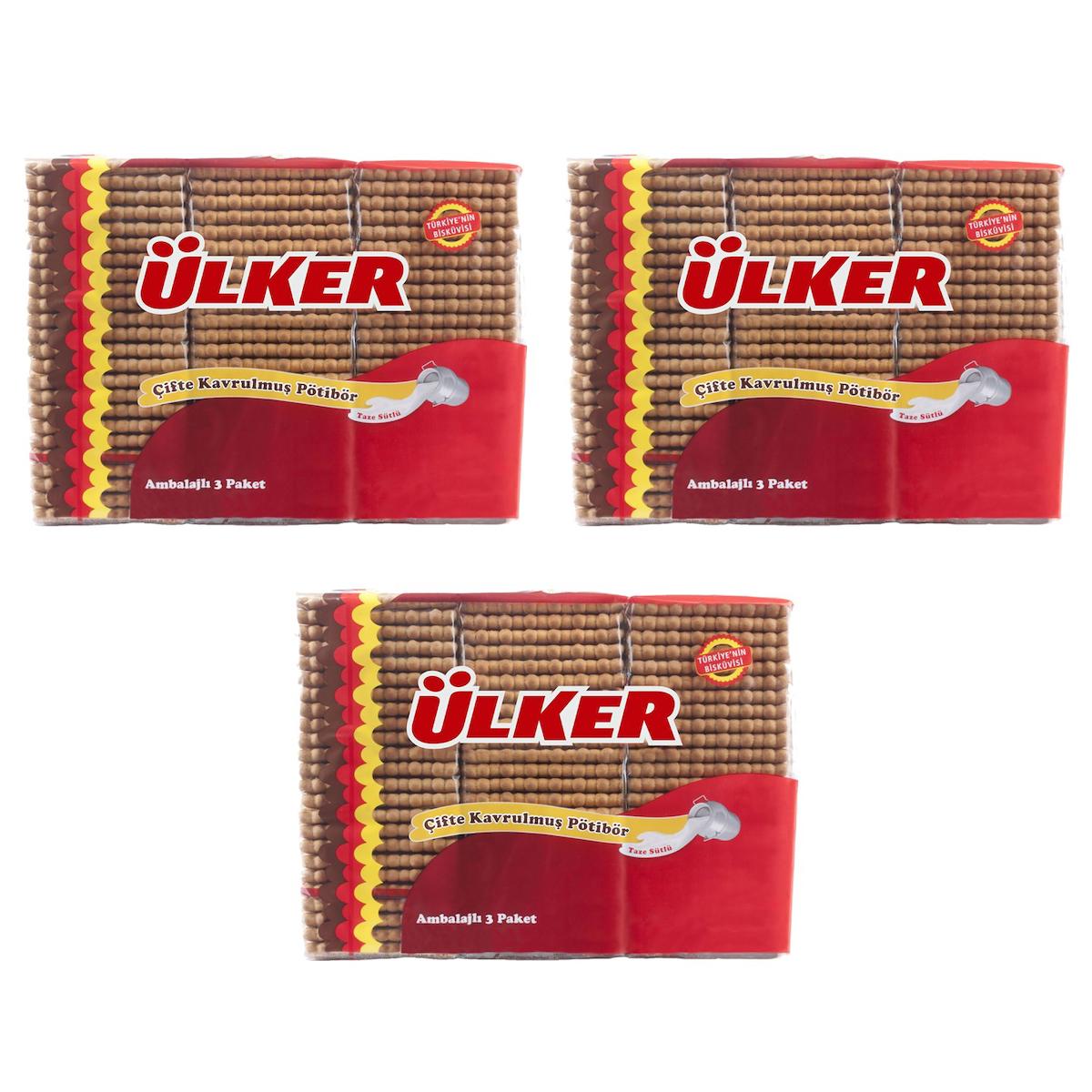 Ülker Petibör Sade Bisküvi 3x450 gr