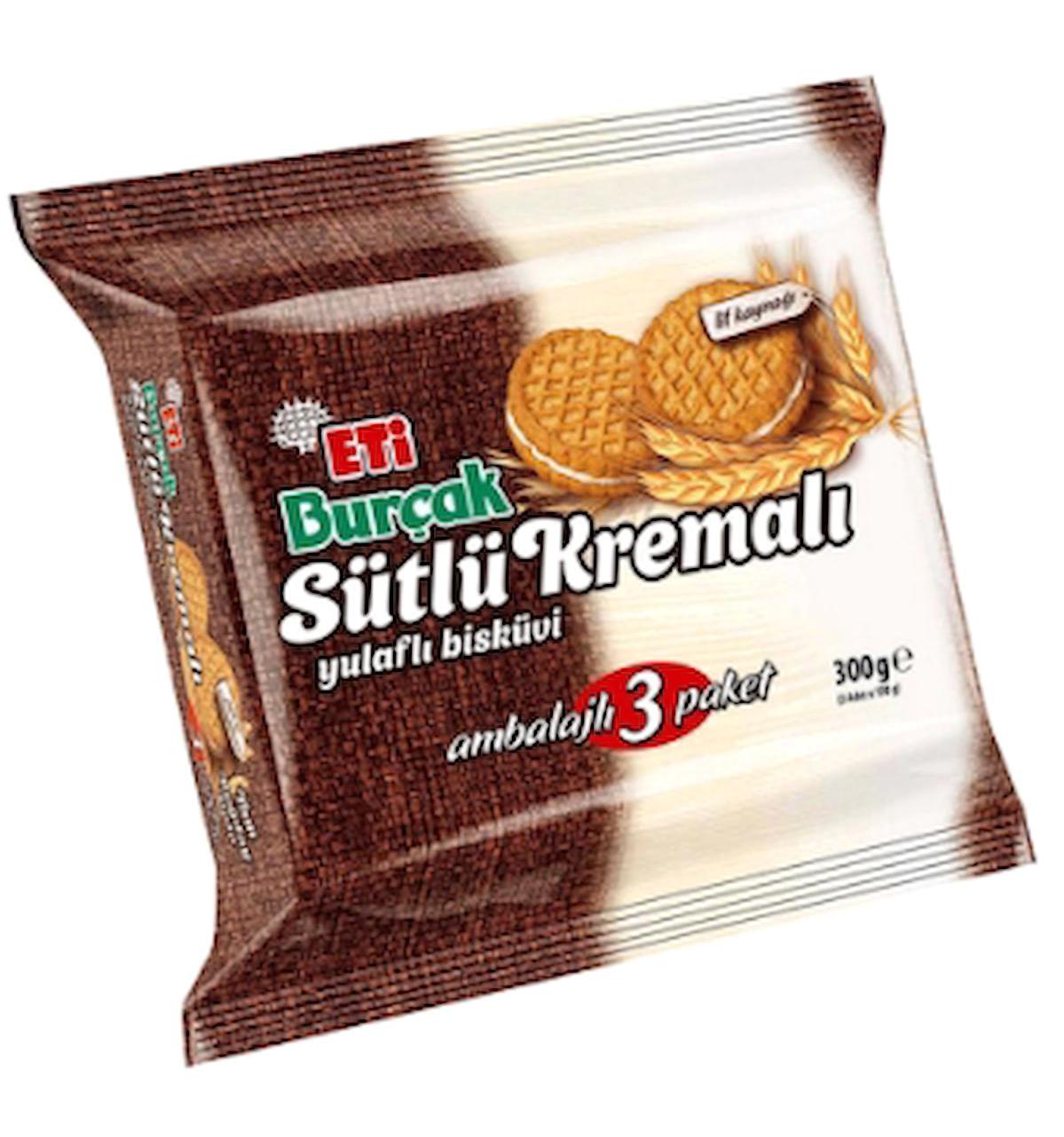Eti Burçak Sütlü Kremalı Bisküvi 2x300 gr
