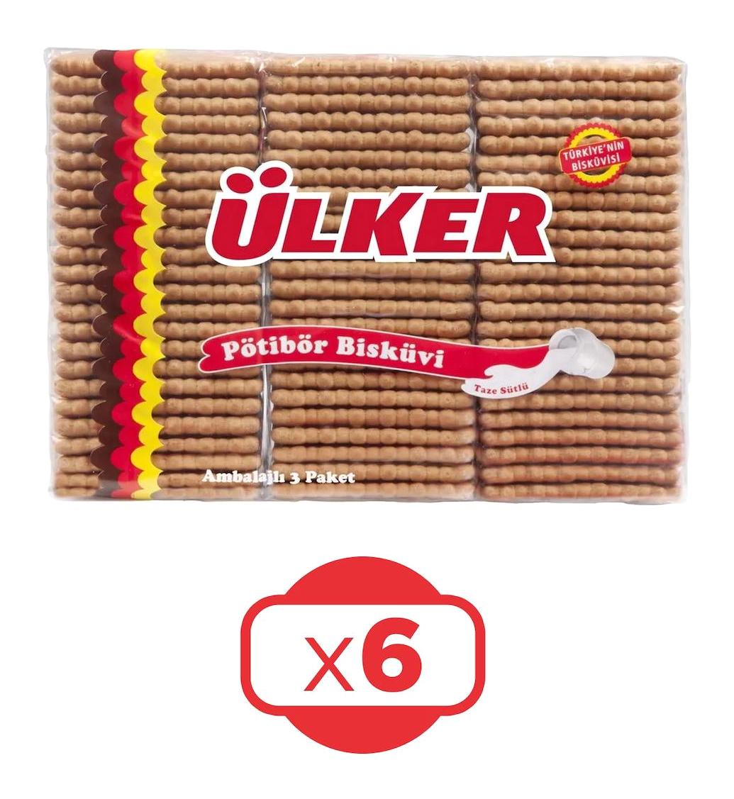 Ülker Pötibör Sade Bisküvi 6x450 gr
