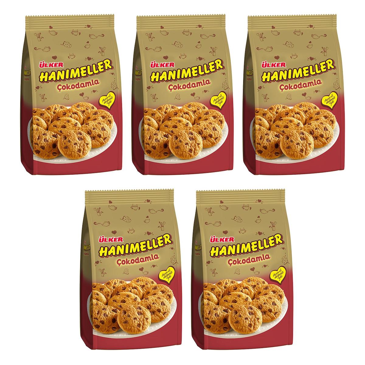 Ülker Hanımeller Damla Çikolatalı Bisküvi 5x150 gr