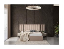 Mobilyabazari Oslo 160 x 200 cm Başlıklı Çift Kişilik Sandıklı Baza Vizon