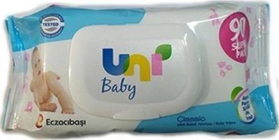 Uni Baby Aktif Bebek Antibakteriyel Yenidoğan 90 Yaprak Tekli Islak Mendil