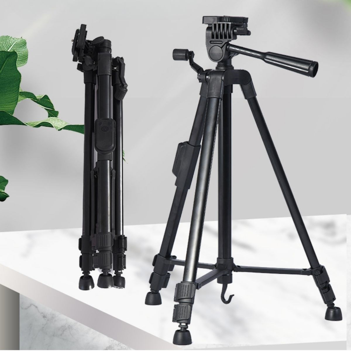 Buffer Kumandalı 2 Kademeli Video Head Tripod 146 cm