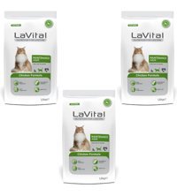 La Vital Premium Tavuk Tahıllı Yetişkin Kuru Kedi Maması 3x1.5 kg