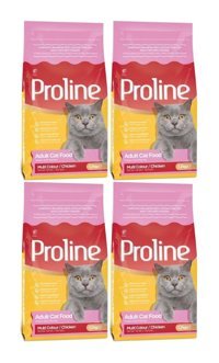 Pro Line Tavuk Tahıllı Yetişkin Kuru Kedi Maması 4x1.2 kg