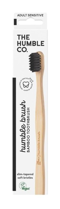 Humble Brush Bambu Yumuşak Manuel Yetişkin Diş Fırçası Siyah