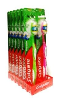 Colgate Premier Clean Orta Manuel Yetişkin Diş Fırçası Pembe-Yeşil