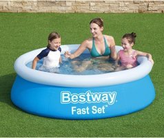 Bestway 152 x 152 cm Yuvarlak Şişme Havuz Mavi