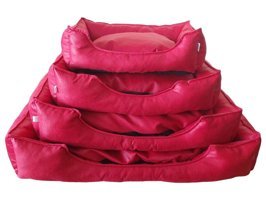 Patiderm Plus Yıkanabilir Büyük Irk İç Mekan Köpek Yatağı Kırmızı-Pembe