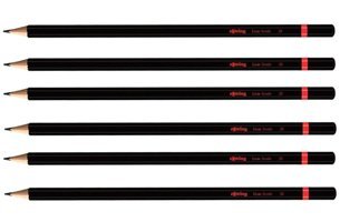 Rotring Sınav 6'lı Mercanlı Köşeli Siyah 2B Kurşun Kalem
