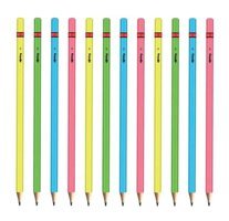 Rotring Neon 12'li Mercanlı Köşeli Siyah Kurşun Kalem Seti