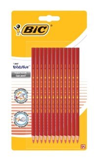 Bic Blister Evolution 12'li Mercanlı Köşeli Kırmızı HB Kurşun Kalem Seti