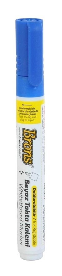 Brons Br-9510 Doldurulabilir Silinebilir Mavi Tahta Kalemi