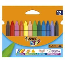 Bic Kids Üçgen Silinebilir 12'li Mum Pastel Boya