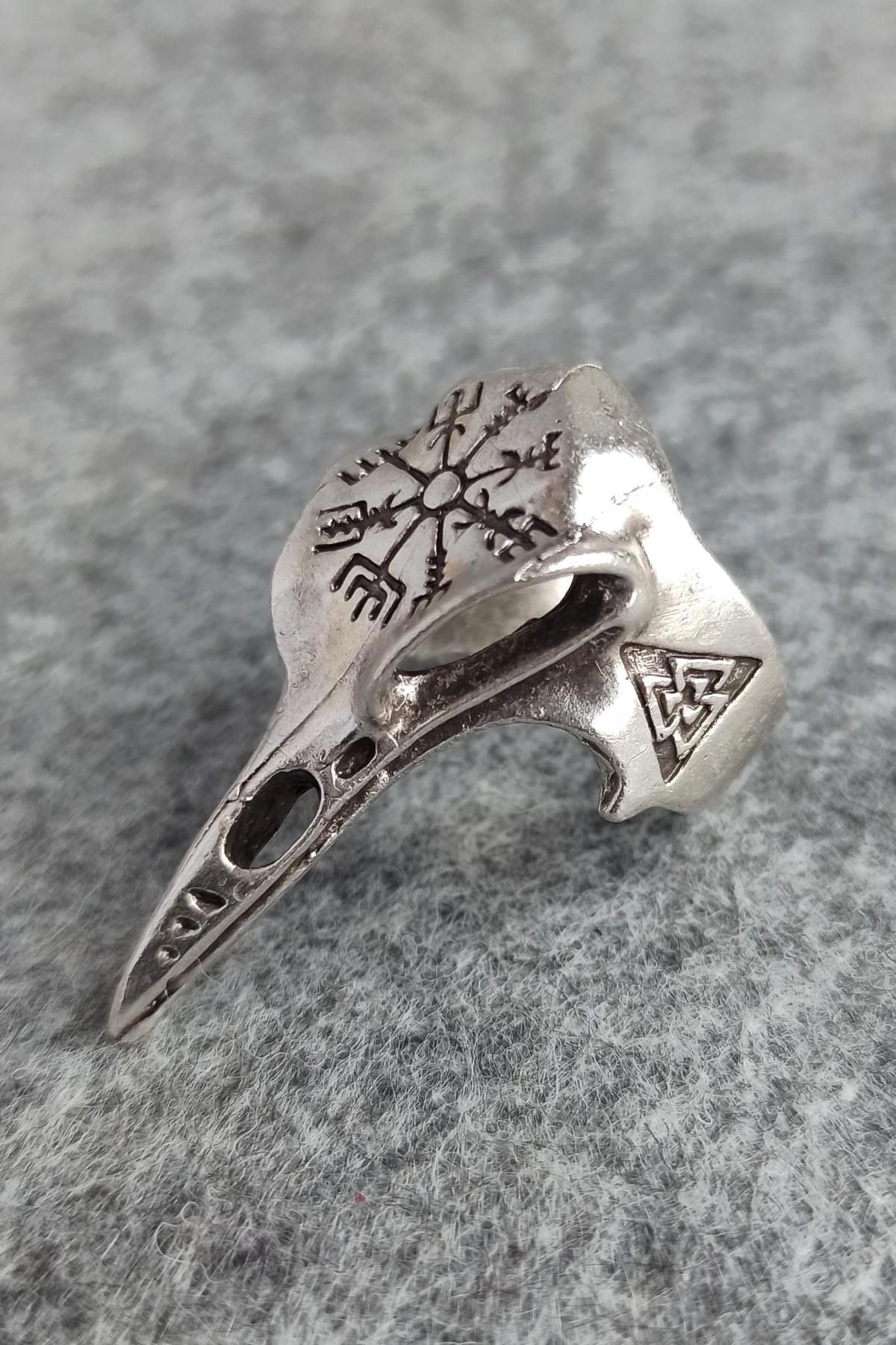 Fildişi Aksesuar Ayarlanabilir 925 Ayar Viking Gümüş Yüzük