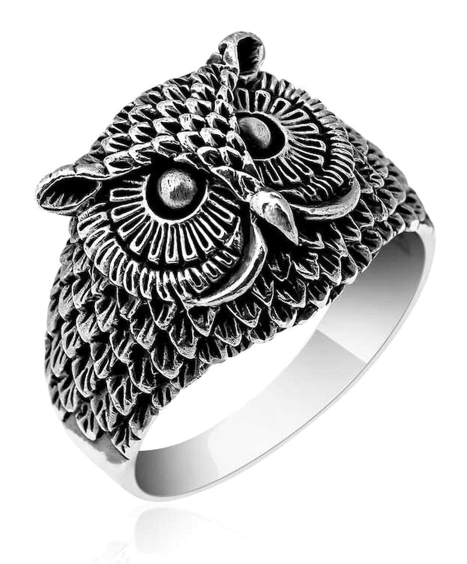 Silverlina 925 Ayar Baykuş Gümüş Yüzük