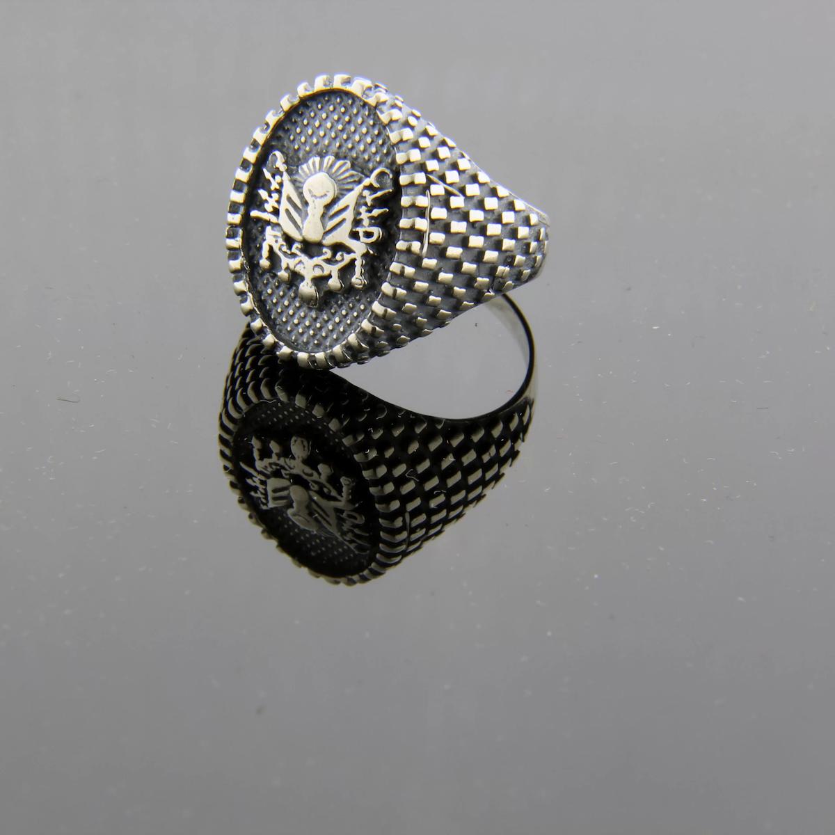 İpek Silver 925 Ayar Osmanlı Tuğralı Gümüş Yüzük