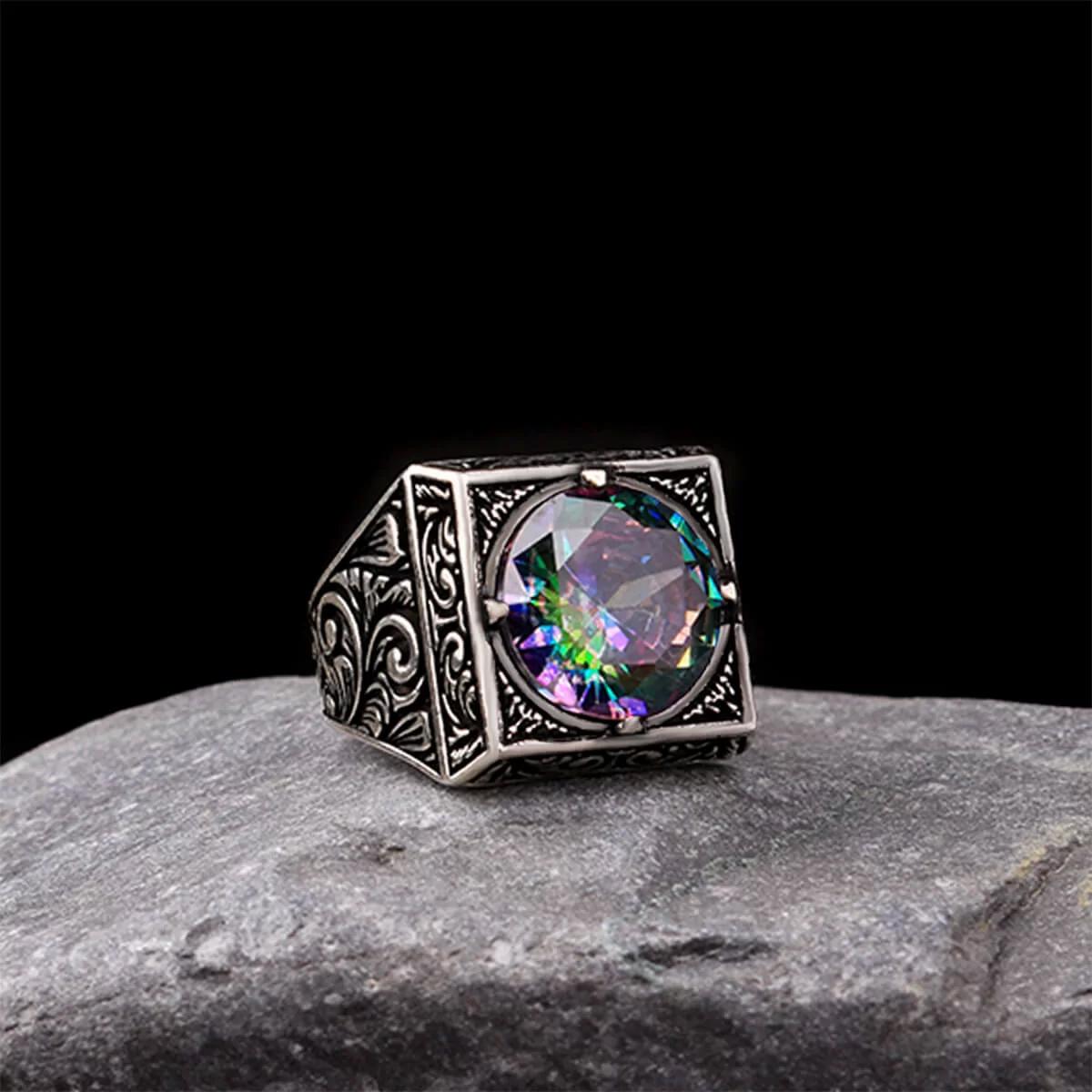 İpek Silver Topaz Taşlı 925 Ayar Gümüş Yüzük