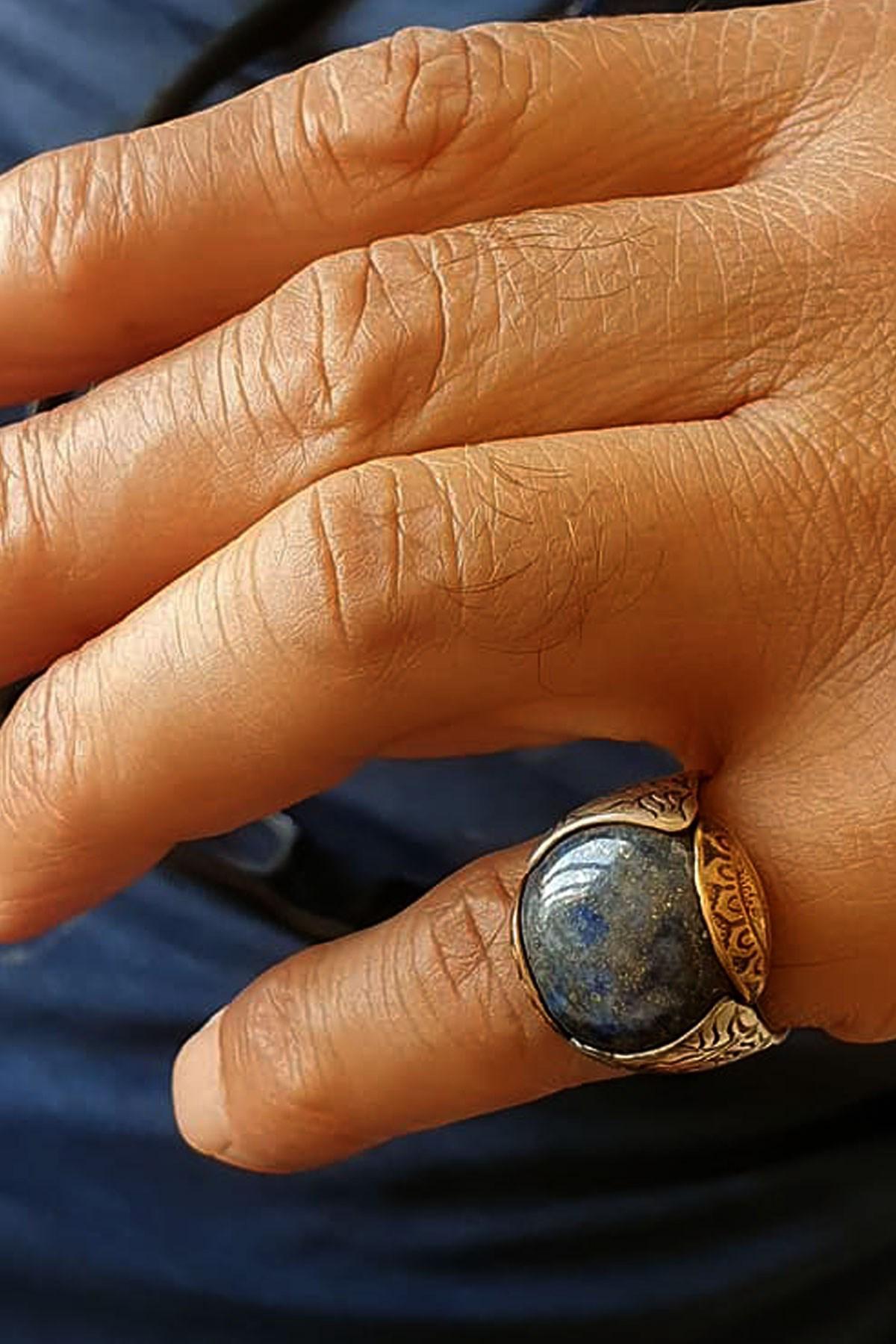 Ose Shop Mavi Lapis Taşlı 925 Ayar Gümüş Yüzük