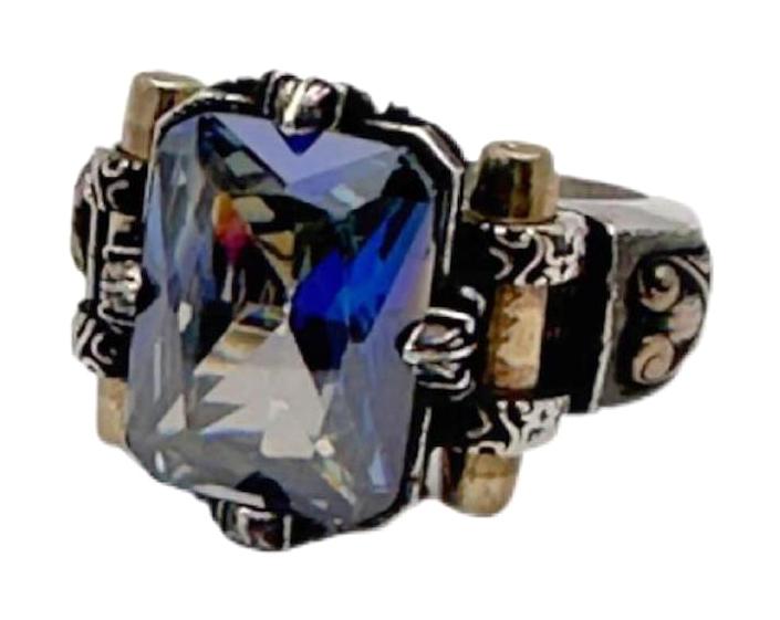 Gevheranss Çok Renkli Topaz Taşlı 925 Ayar Gümüş Yüzük