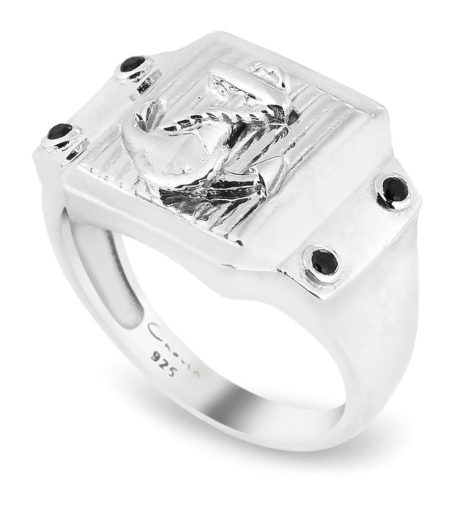 Chavin Jewelry Zirkon Denizci Gümüş Yüzük