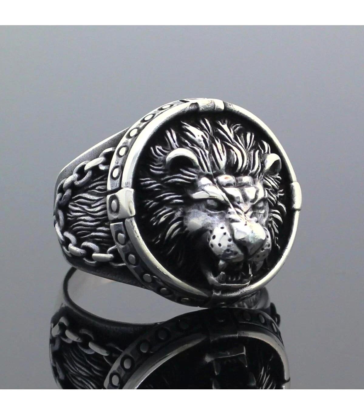 İpek Silver 925 Ayar Aslan Gümüş Yüzük