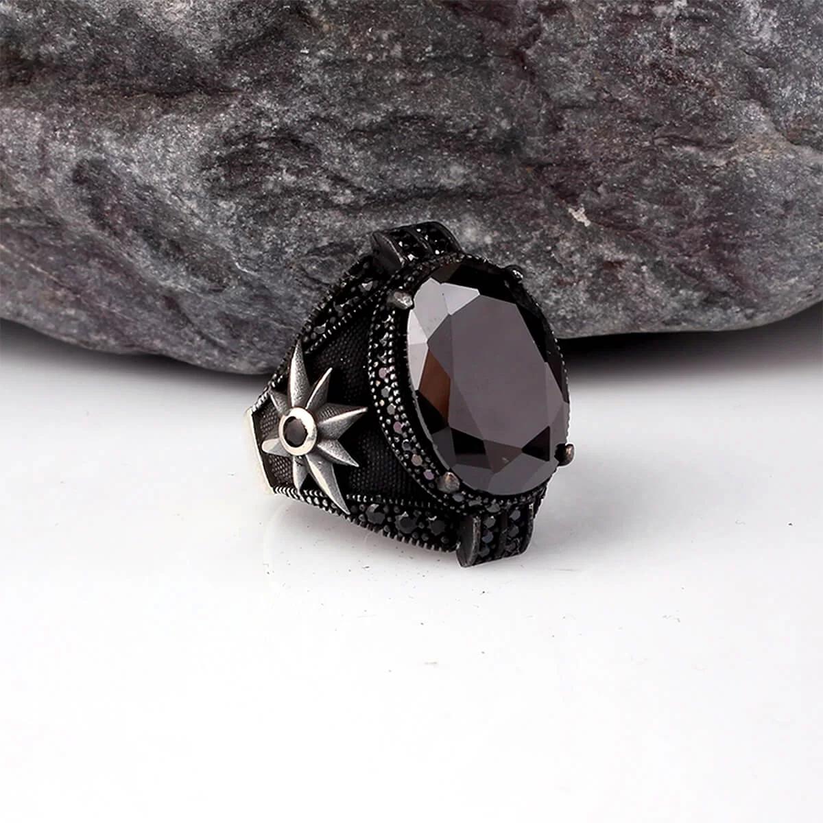 İpek Silver Kahverengi Zirkon Taşlı 925 Ayar Gümüş Yüzük