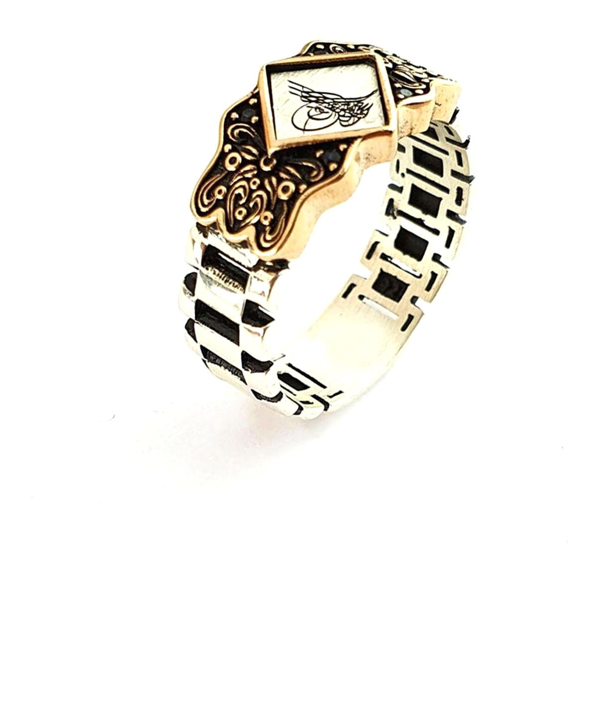 Ose Shop 925 Ayar Osmanlı Tuğralı Gümüş Yüzük