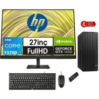 Hp 290 Pro G9 9624A8ET40 Harici GeForce GTX 1650 Intel Core i7 13700 64 GB Ram 4 TB SSD Tower Windows 11 Home 27 inç Monitörlü Masaüstü Oyuncu Bilgisayarı + Zetta Flash Bellek