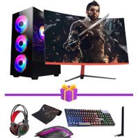Ramtech FF542 Harici GeForce RTX 3050 Intel Core i7 10700F 16 GB Ram 1 TB HDD Tower FreeDos 23.6 inç Monitörlü Masaüstü Oyuncu Bilgisayarı