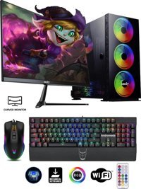 Izoly Anubarak Harici GeForce GTX 1660 Super Intel Core i5 10400F 16 GB Ram 256 GB SSD Tower FreeDos 24 inç Monitörlü Masaüstü Oyuncu Bilgisayarı
