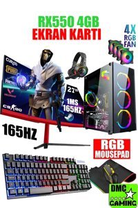 Dmc N233 Harici Radeon RX 550 Intel Core i5 3470 16 GB Ram 500 GB HDD + 256 GB SSD Tower FreeDos 27 inç Monitörlü Masaüstü Oyuncu Bilgisayarı
