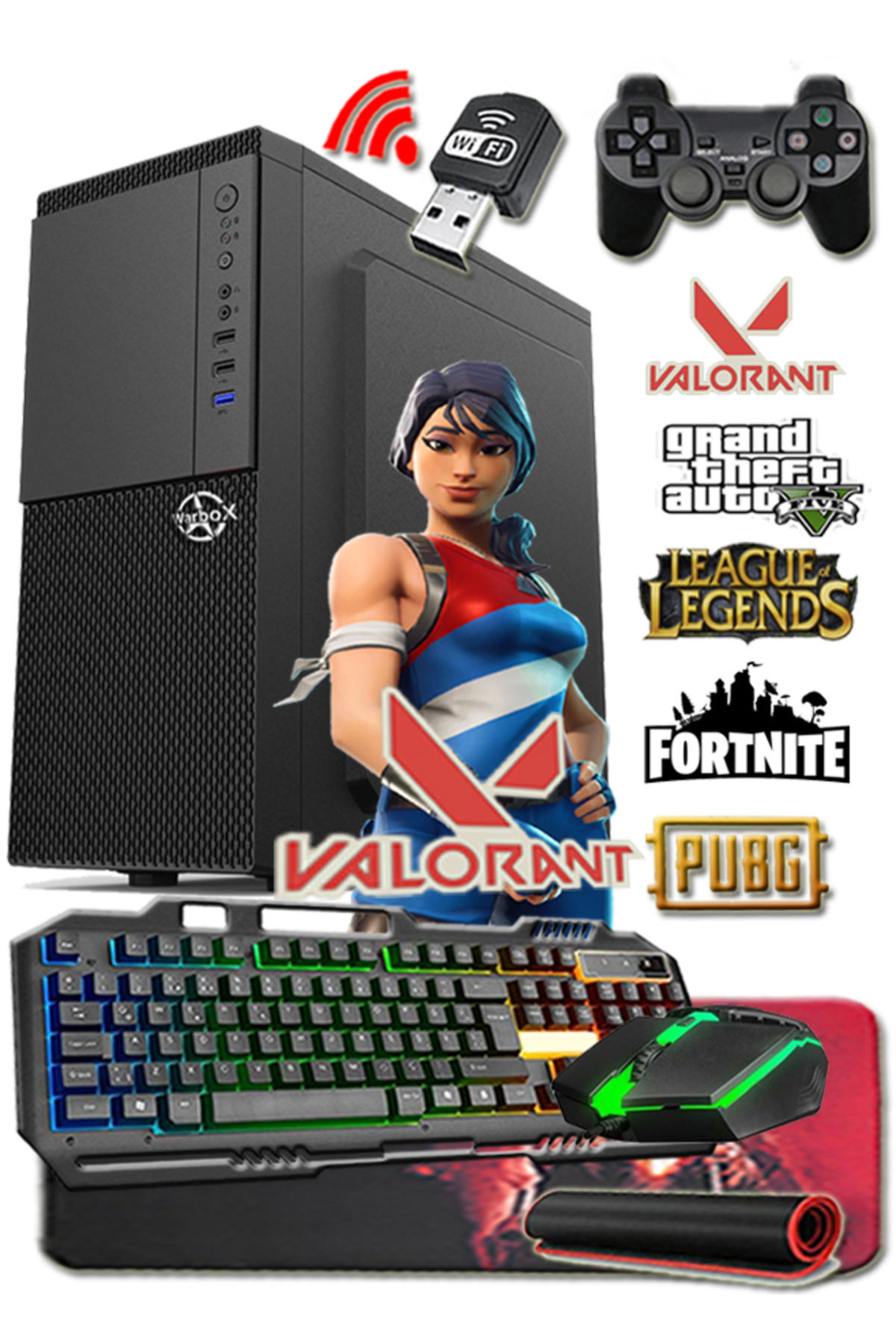 Hiper Max Harici Radeon R7 240 Intel Core i7 860 8 GB Ram 250 GB HDD + 128 GB SSD Tower FreeDos Masaüstü Oyuncu Bilgisayarı