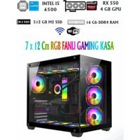 Ramtech Aquarium X70 Harici Radeon RX 550 Intel Core i5 6500 16 GB Ram 512 GB SSD Tower FreeDos Masaüstü Oyuncu Bilgisayarı