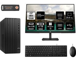 Hp Pro 290 G9 6D3A1EAMNT1450 Harici Radeon RX 550 Intel Core i3 12100 64 GB Ram 4 TB SSD Tower Windows 11 Pro 21.5 inç Monitörlü Masaüstü Oyuncu Bilgisayarı + PER4 BELLEK