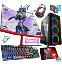 Biggamex Speed SD73 Harici Radeon RX 550 Intel Core i5 3470 16 GB Ram 512 GB SSD Tower FreeDos 23.8 inç Monitörlü Masaüstü Oyuncu Bilgisayarı