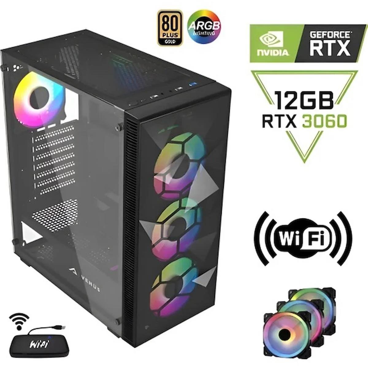 Cachex GMX Harici GeForce RTX 3060 Intel Core i7 11700F 16 GB Ram 1 TB SSD Tower FreeDos Masaüstü Oyuncu Bilgisayarı