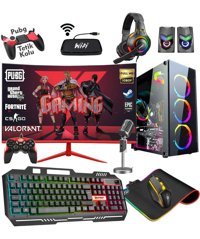 Zeiron FX85 Harici GeForce GTX 1050 Tİ Intel Core i5 3470 16 GB Ram 1 TB HDD + 256 GB SSD Tower FreeDos 23.8 inç Monitörlü Masaüstü Oyuncu Bilgisayarı