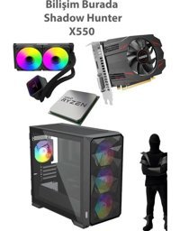 Bilişim Burada Shadow Hunter X550 Harici Radeon RX 550 AMD Ryzen 5 3600 16 GB Ram 512 GB SSD Tower FreeDos Masaüstü Oyuncu Bilgisayarı